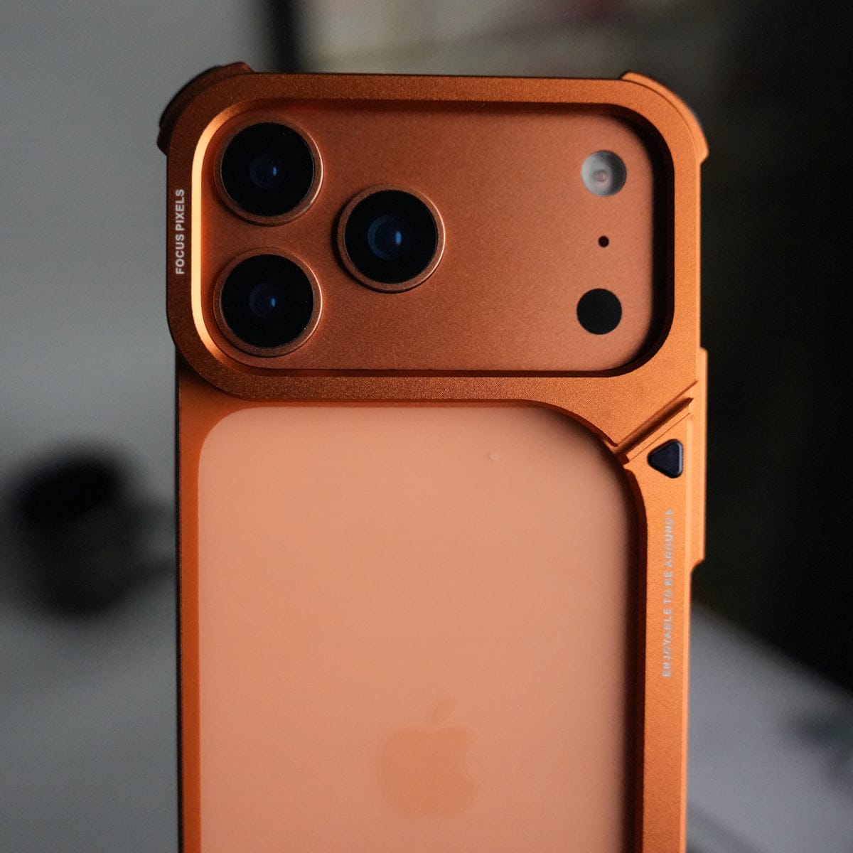 iPhone 17 Pro max 9-Shaped Frameless Metal Bumper Case with Hidden Lens Stand | Shockproof Aviation-Grade Alloy Frame