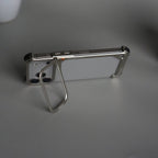 iPhone 17 Pro max 9-Shaped Frameless Metal Bumper Case with Hidden Lens Stand | Shockproof Aviation-Grade Alloy Frame