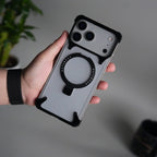 iPhone 17 Pro Max Frosted Frameless Metal Kickstand Case