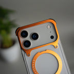 iPhone 17 Pro Max Frosted Frameless Metal Kickstand Case