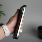 iPhone 17 Pro Max Magnetic Leather Case | Strong MagSafe + Metal Kickstand | Premium PU Leather Back with Aluminum Bumper Frame