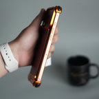 iPhone 17 Pro Max Magnetic Leather Case | Strong MagSafe + Metal Kickstand | Premium PU Leather Back with Aluminum Bumper Frame