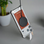 iPhone 17 Pro Max Magnetic Leather Case | Strong MagSafe + Metal Kickstand | Premium PU Leather Back with Aluminum Bumper Frame