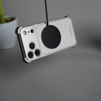 iPhone 17 Pro Max Premium Aluminum Metal Frame Case | Shockproof Corners | Luxury Leather Shells MagSafe Cover