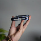 iPhone 17 Series Frosted Frameless Metal Kickstand Case | BLUE