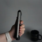 iPhone 17 Series Kevlar Fiber Texture Frameless Metal Kickstand Case