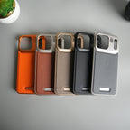 iPhone 17 Series Premium Metallic AeroFLex Leather MagSafe Case
