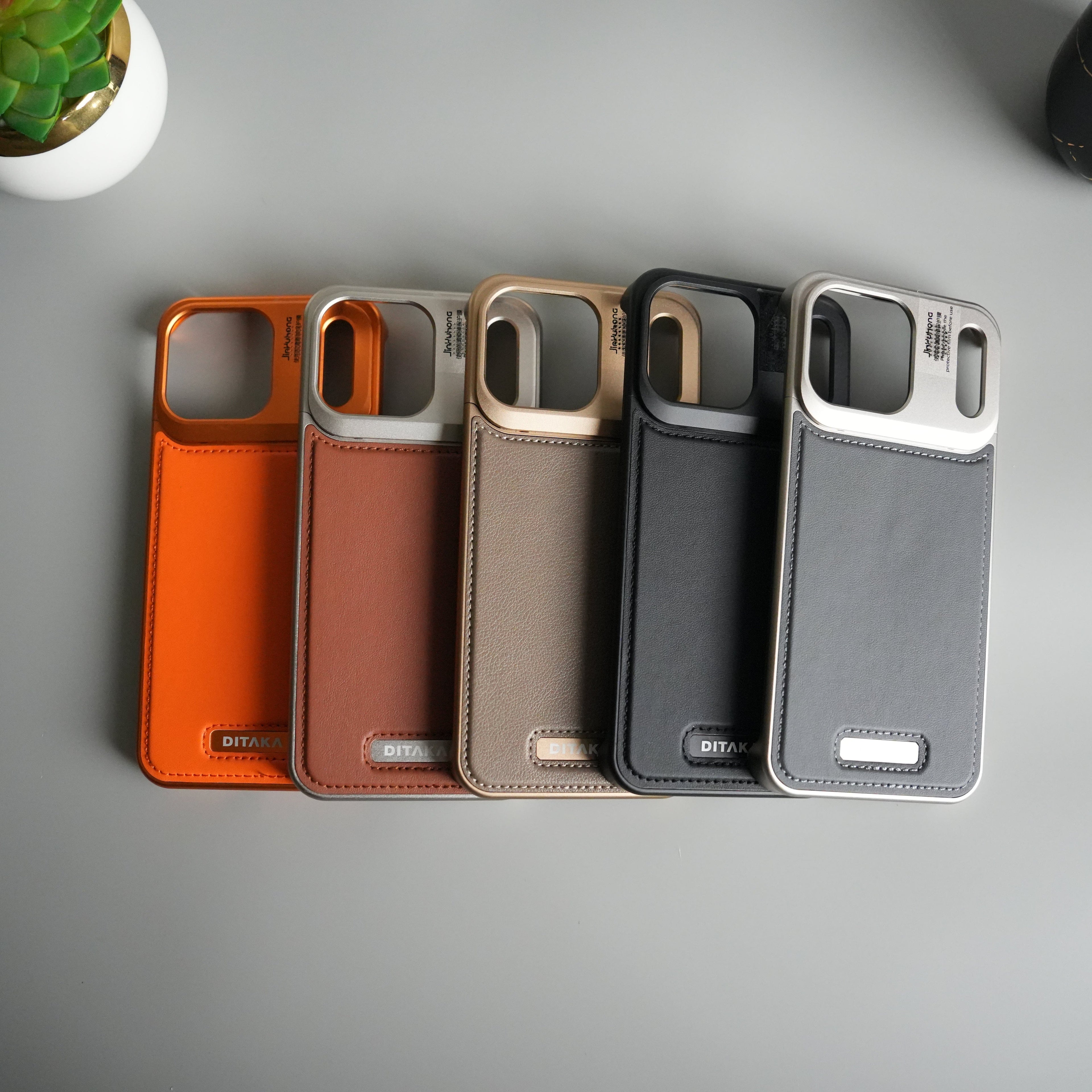 iPhone 17 Series Premium Metallic AeroFLex Leather MagSafe Case