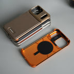 iPhone 17 Series Premium Metallic AeroFLex Leather MagSafe Case