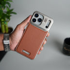iPhone 17 Series Premium Metallic AeroFLex Leather MagSafe Case