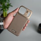 iPhone 17 Series Premium Metallic AeroFLex Leather MagSafe Case