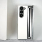 Leather Plating front Glass Protection Hinge Case For Samsung Galaxy Z Fold 8 Ultra | Folding Cover