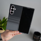 Aramid Design Hard Pc Case for Samsung Galaxy Z Fold 8 Ultra | MagSafe Cover | BlackGrayLine Design