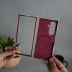 Aramid Design Hard Pc Case for Samsung Galaxy Z Fold 8 Ultra | MagSafe Cover | GrayBlackLine Design