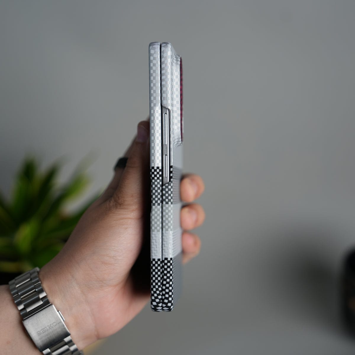 Aramid Design Hard Pc Case for Samsung Galaxy Z Fold 8 Ultra | MagSafe Cover | GrayBlackLine Design
