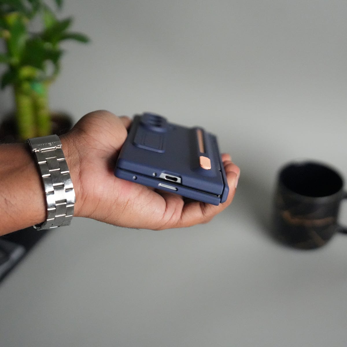 Front Glass Protection Case With PushUP S Pen Holder for Samsung Galaxy Z Fold 8 Ultra