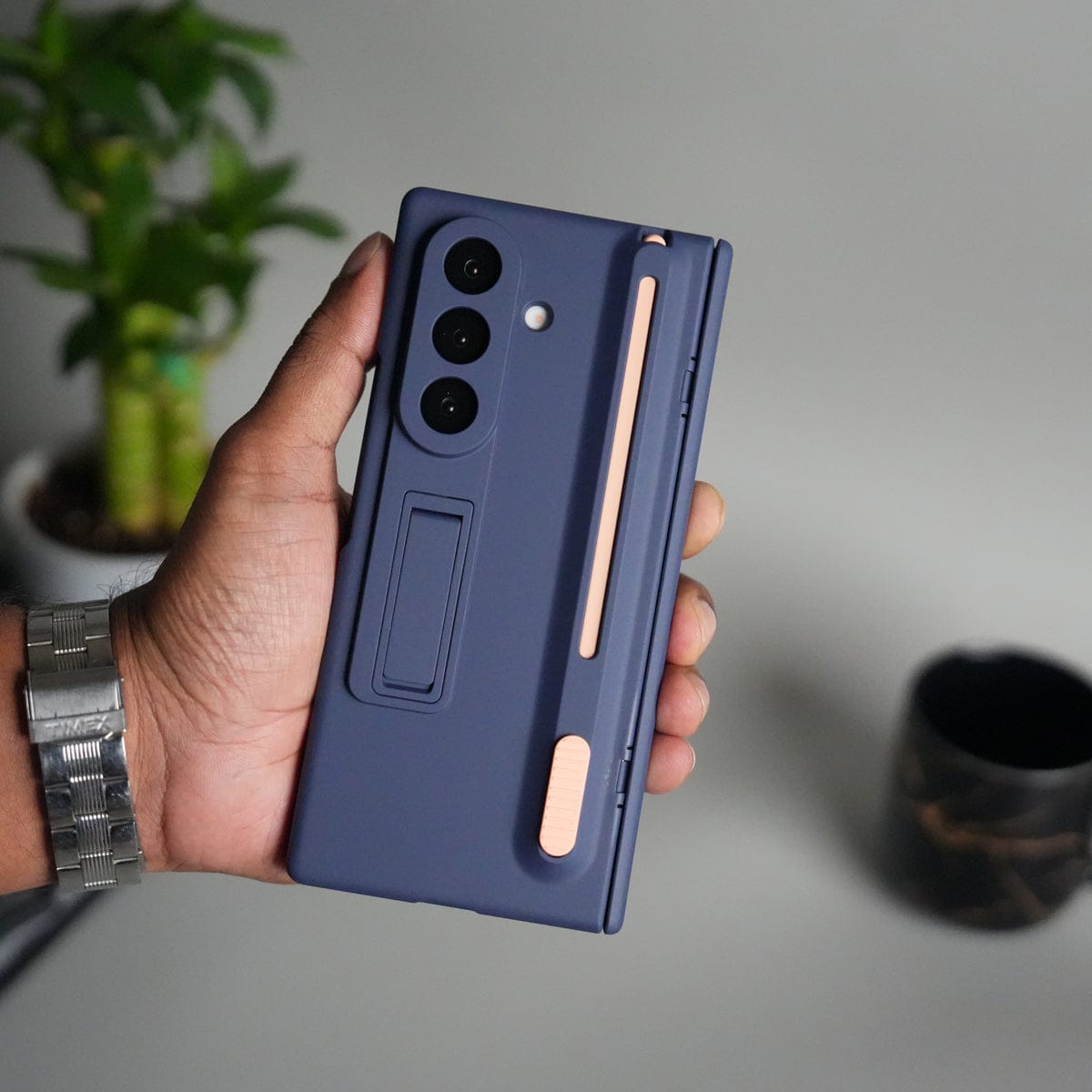 Front Glass Protection Case With PushUP S Pen Holder for Samsung Galaxy Z Fold 8 Ultra