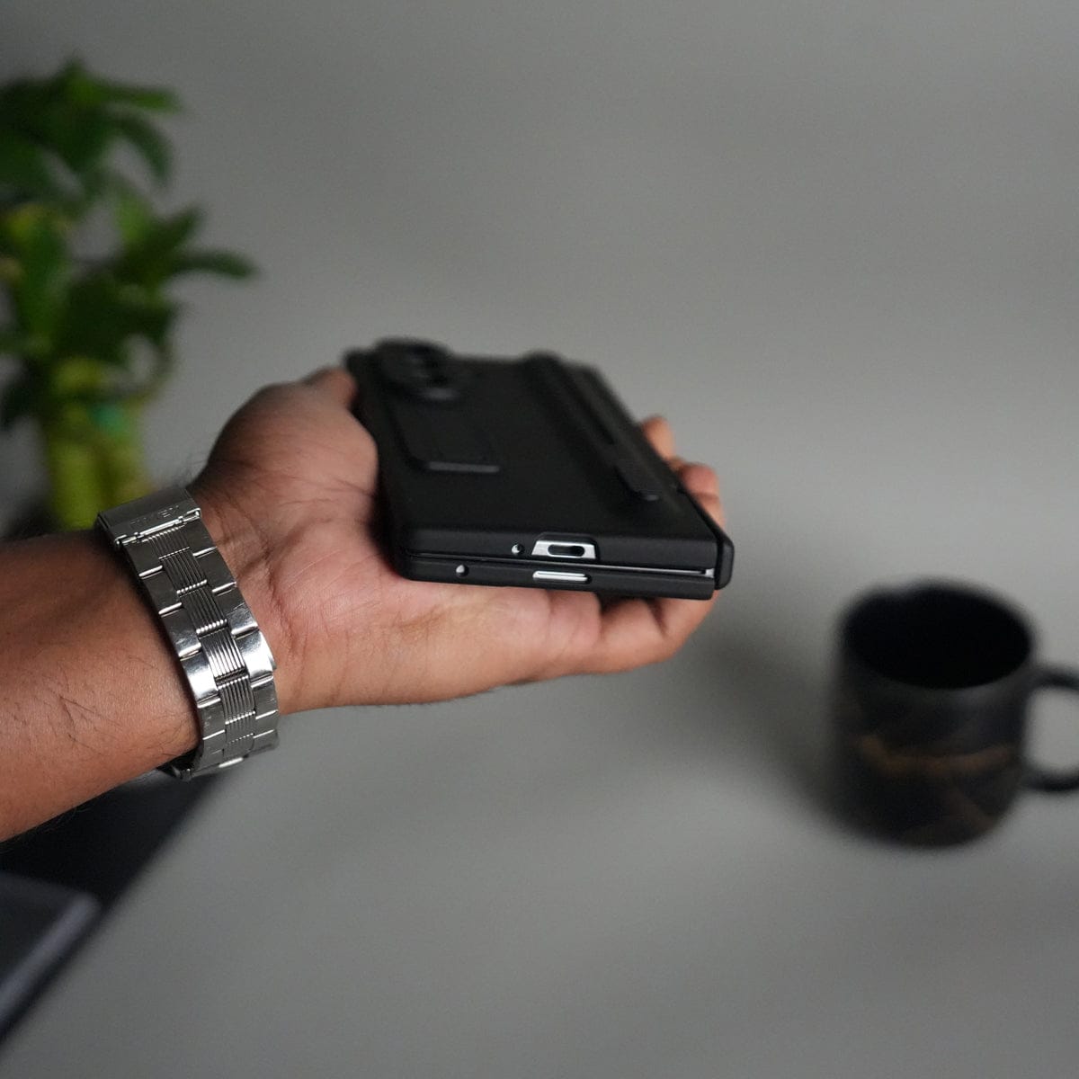 Front Glass Protection Case With PushUP S Pen Holder for Samsung Galaxy Z Fold 8 Ultra