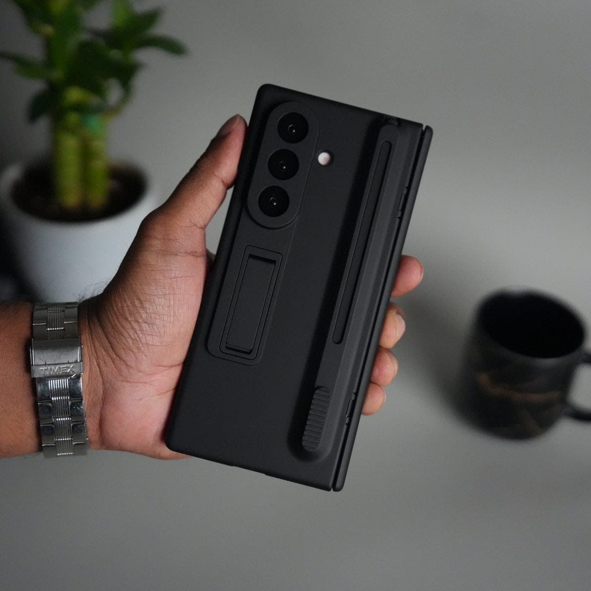 Front Glass Protection Case With PushUP S Pen Holder for Samsung Galaxy Z Fold 8 Ultra