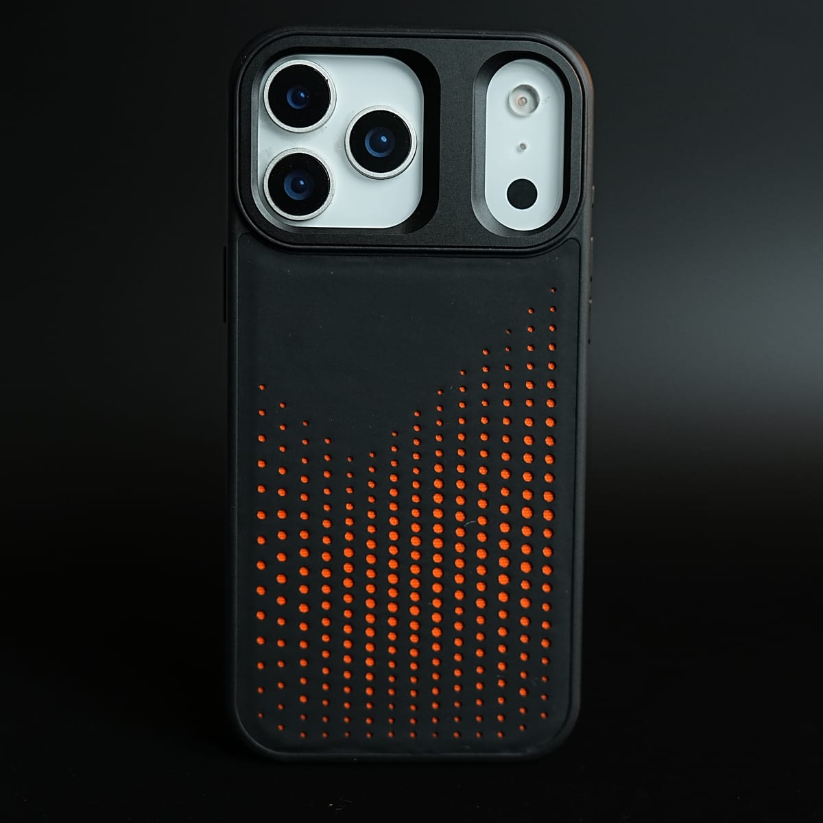 iPhone 17 Series Premium Dot Design PU Leather MagSafe Case with Metal Camera Frame