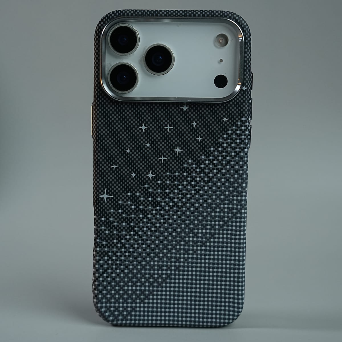 iPhone 17 Series Premium Pixel Gradient MagSafe Case with Metal Camera Frame