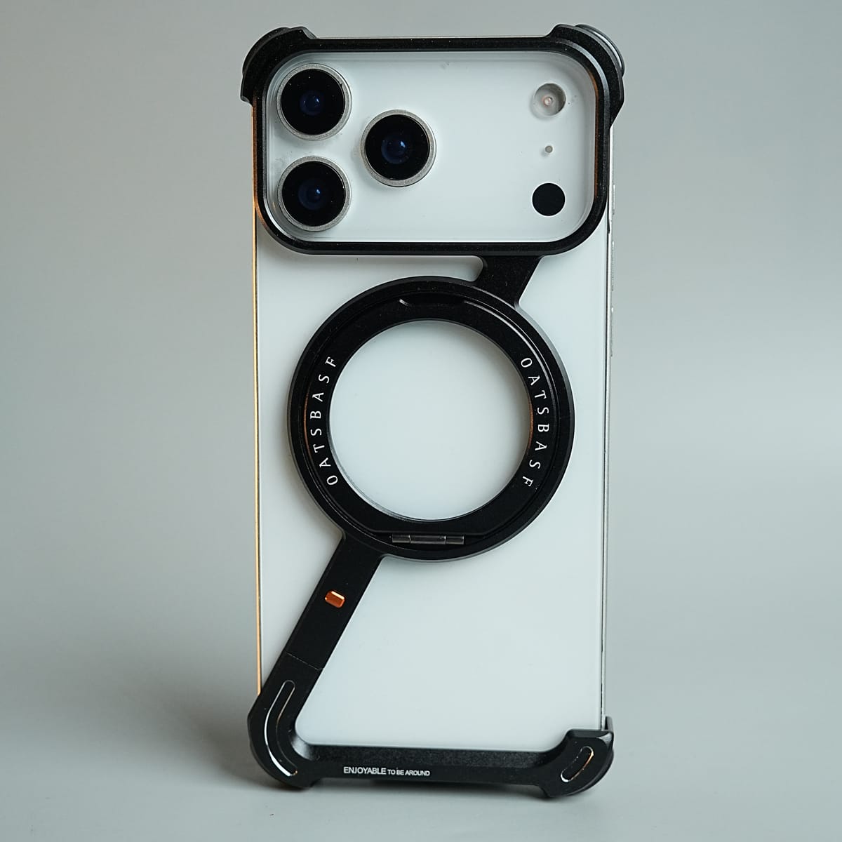 iPhone 17 Series Z Shape Aluminum Metal Rotating Kickstand Frameless Design