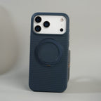 iPhone 17 Series Dotted Rotating Metal Stand Case