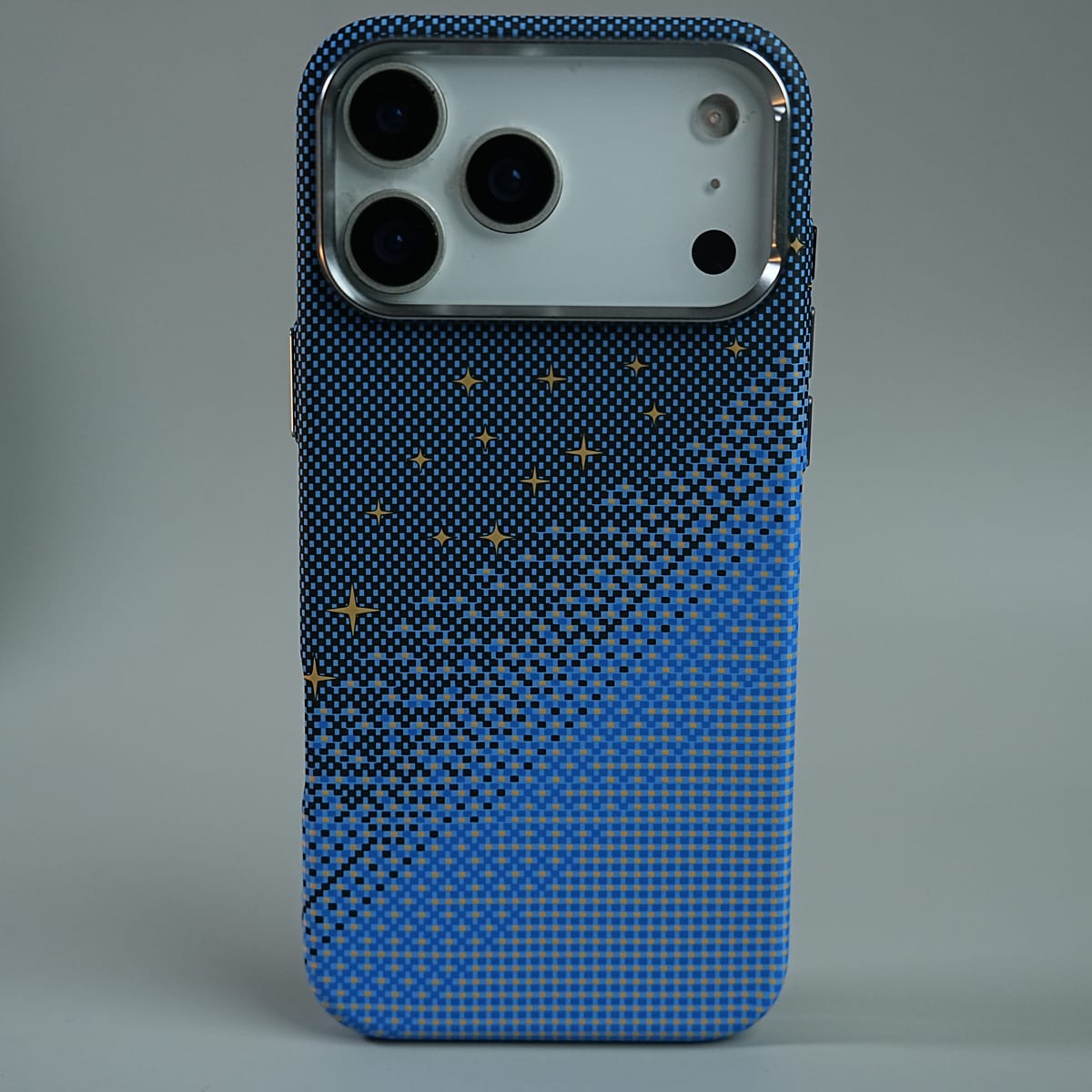 iPhone 17 Series Premium Pixel Gradient MagSafe Case with Metal Camera Frame