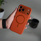 iPhone 17 Series Premium PU Leather Metal MagSafe Ring Case