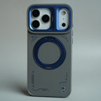 iPhone 17 Series Matrix Leather Pattern Case | Premium Luxury Back Cover with Ring Stand