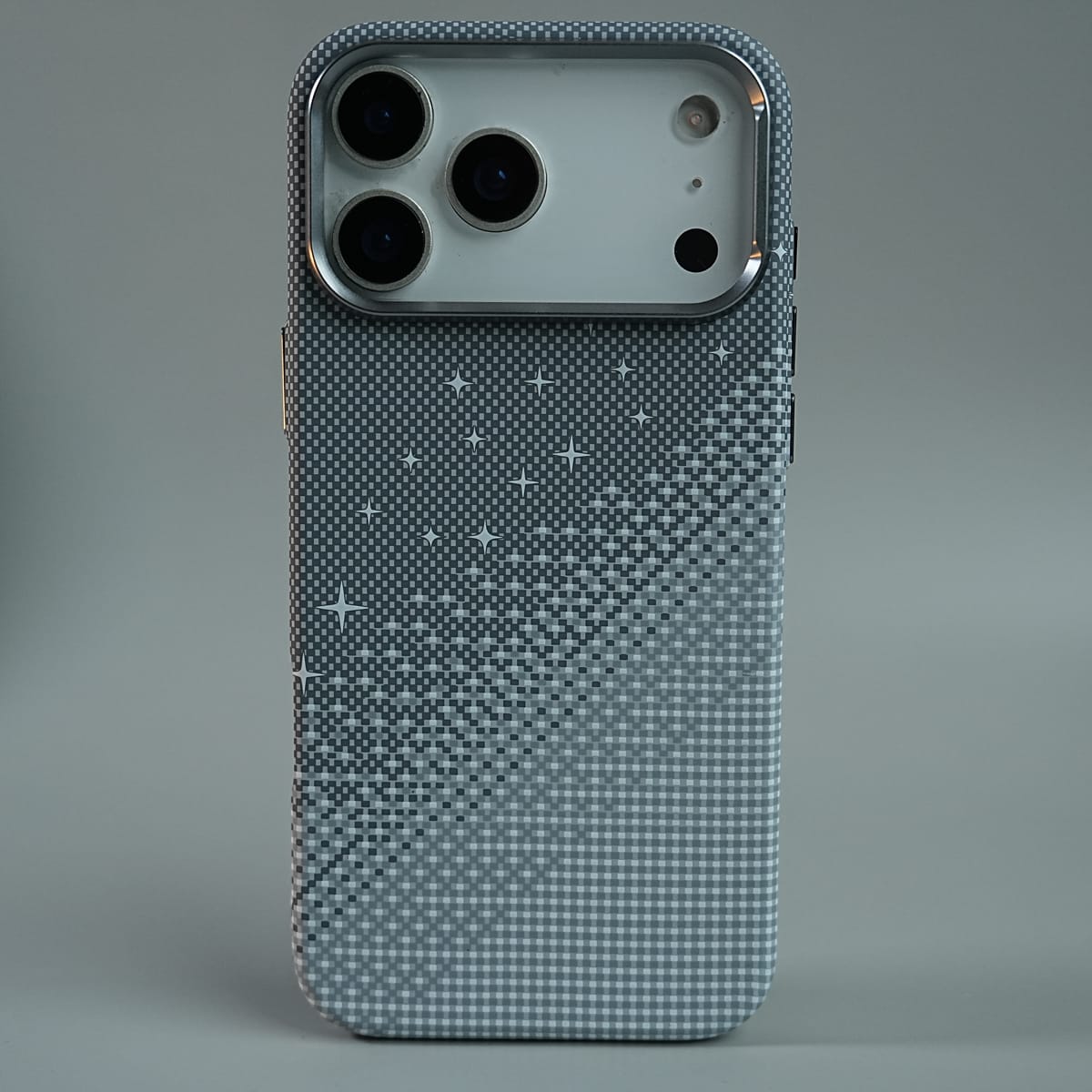 iPhone 17 Series Premium Pixel Gradient MagSafe Case with Metal Camera Frame
