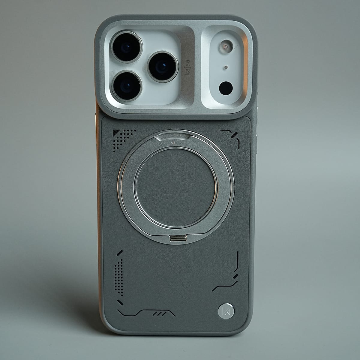 iPhone 17 Series Matrix Leather Pattern Case | Premium Luxury Back Cover with Ring Stand
