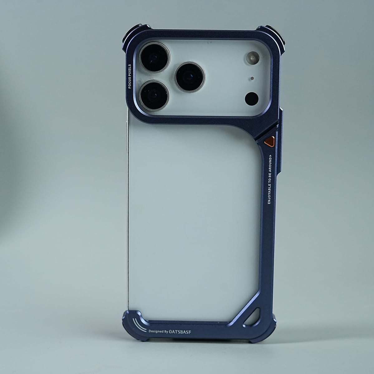 iPhone 17 Series Aluminum Alloy Metal Bumper Frame with Foldable Stand