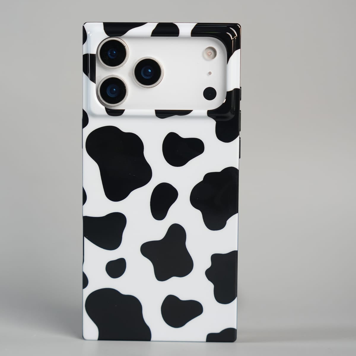 iPhone 17 Series Luxury Cow Print Case with Smooth Finish