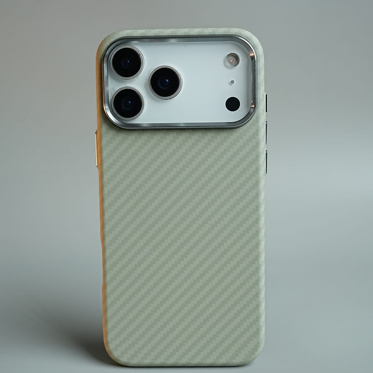 iPhone 17 Series Premium Carbon Fiber Texture MagSafe Case with Metal Camera Frame