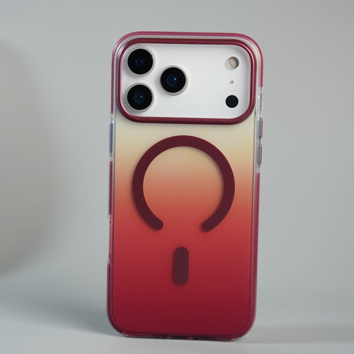 iPhone 17 Series Blush Pink Gradient MagSafe Compatible Clear Case
