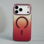 iPhone 17 Series Blush Pink Gradient Wave Pattern MagSafe Compatible Case