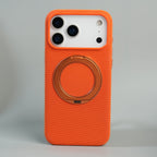 iPhone 17 Series Dotted Rotating Metal Stand Case