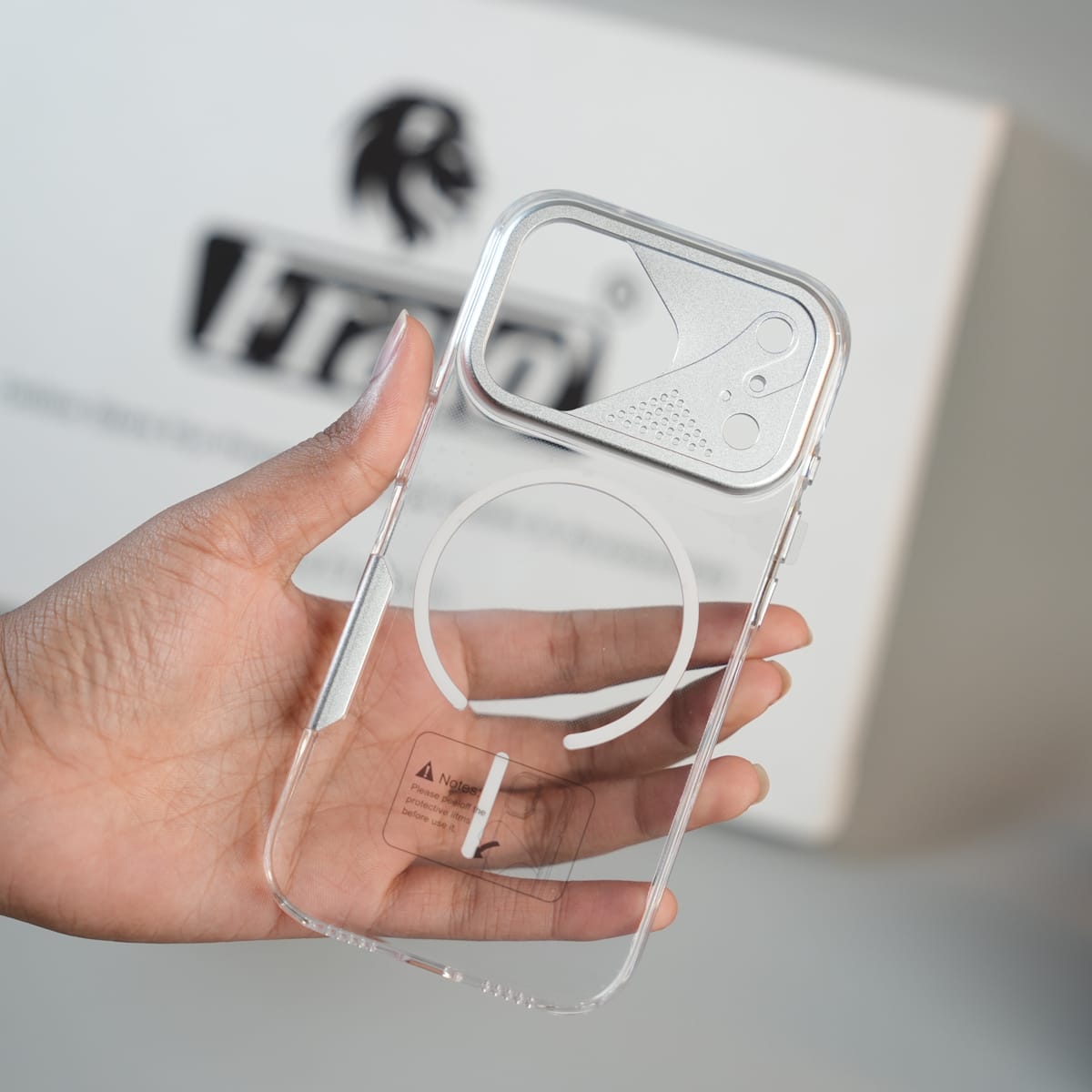 iPhone 17 Series Frosted MagSafe Case with Metallic Camera Frame