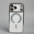 iPhone 17 Series Luxury Crystal MagSafe Case with Rhinestone Camera Frame
