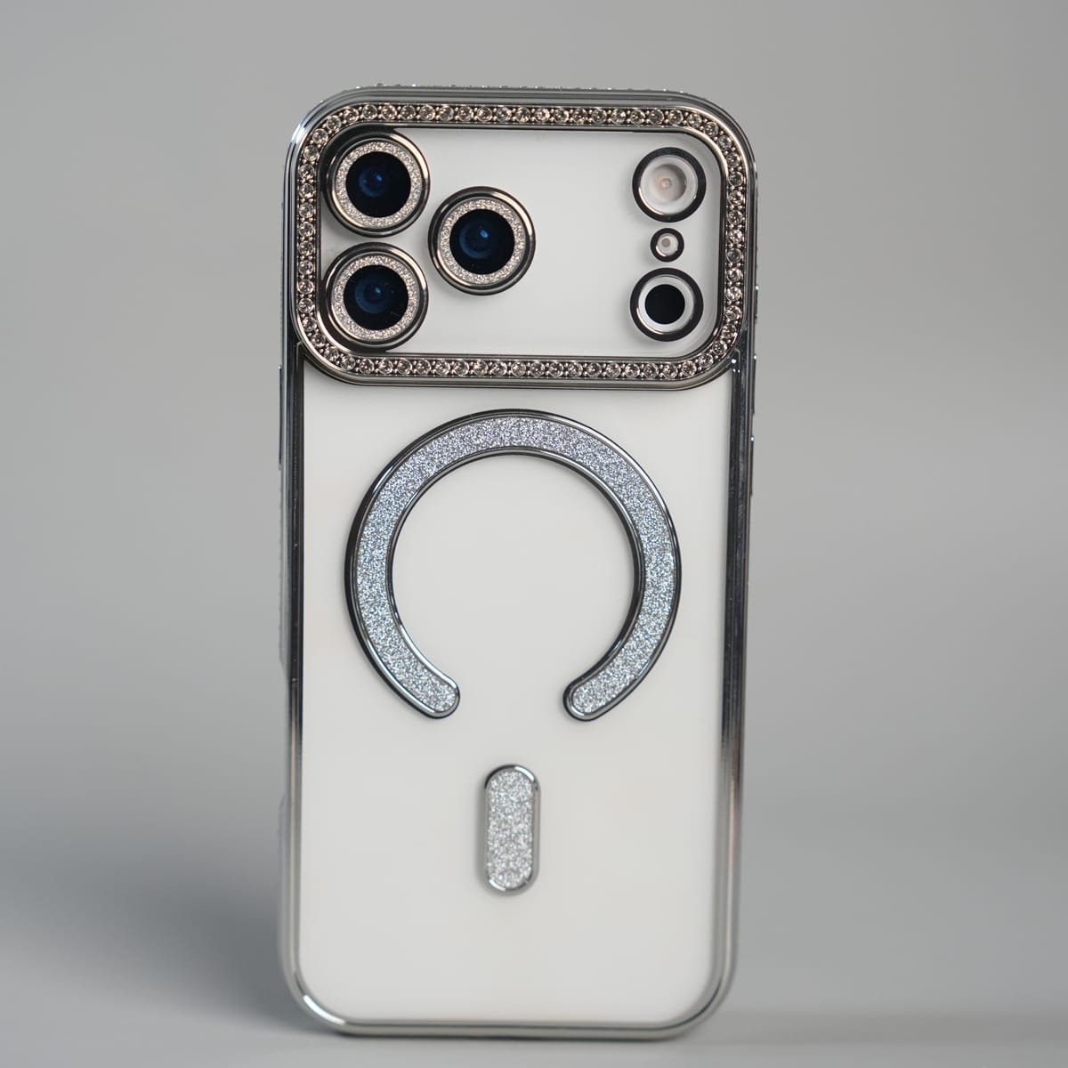 iPhone 17 Series Luxury Crystal MagSafe Case with Rhinestone Camera Frame