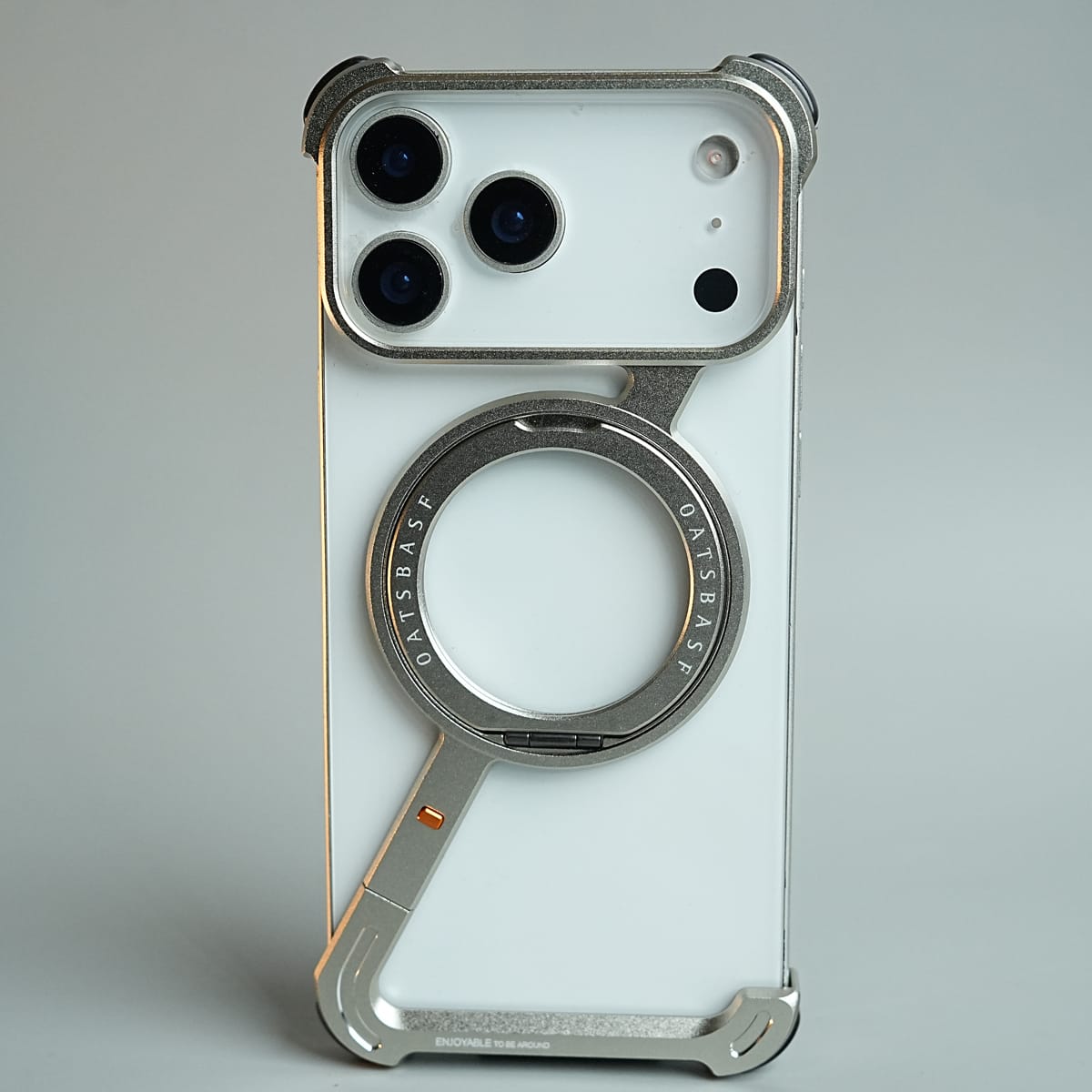 iPhone 17 Series Z Shape Aluminum Metal Rotating Kickstand Frameless Design