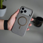 iPhone 17 Series Premium PU Leather Metal MagSafe Ring Case