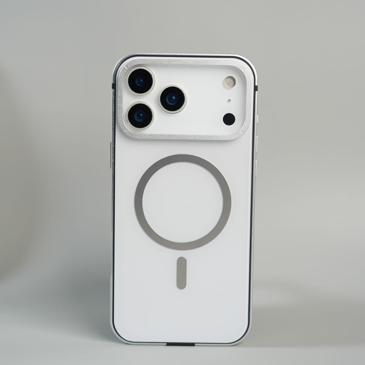 iPhone 17 Series Premium Glass Back MagSafe Case with Aluminium Side Bumper