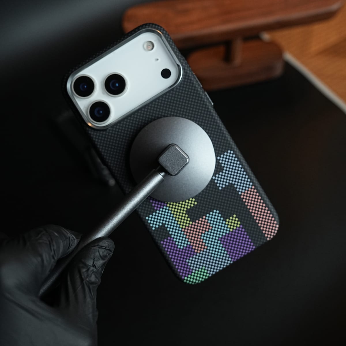 Aramid Design Hard Pc Case for iPhone 17 Series | Magnetic Ring Cover | Brick Design