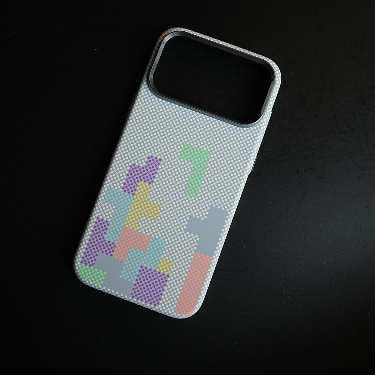 Aramid Design Hard Pc Case for iPhone 17 Series | Magnetic Ring Cover | Brick Design