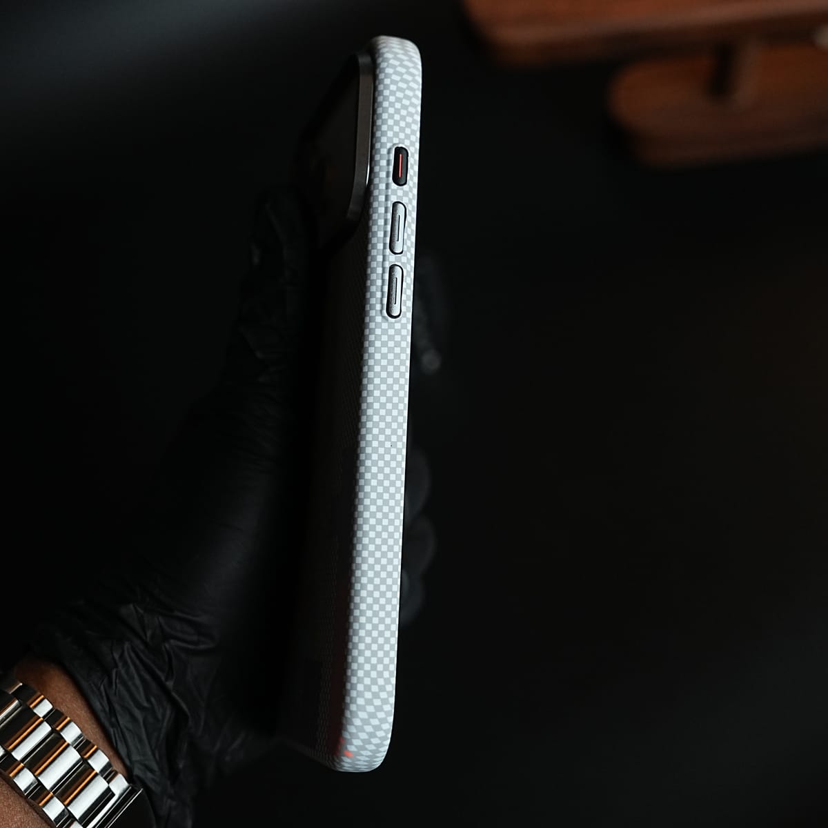 Aramid Design Hard Pc Case for iPhone 17 Series | Magnetic Ring Cover | Brick Design