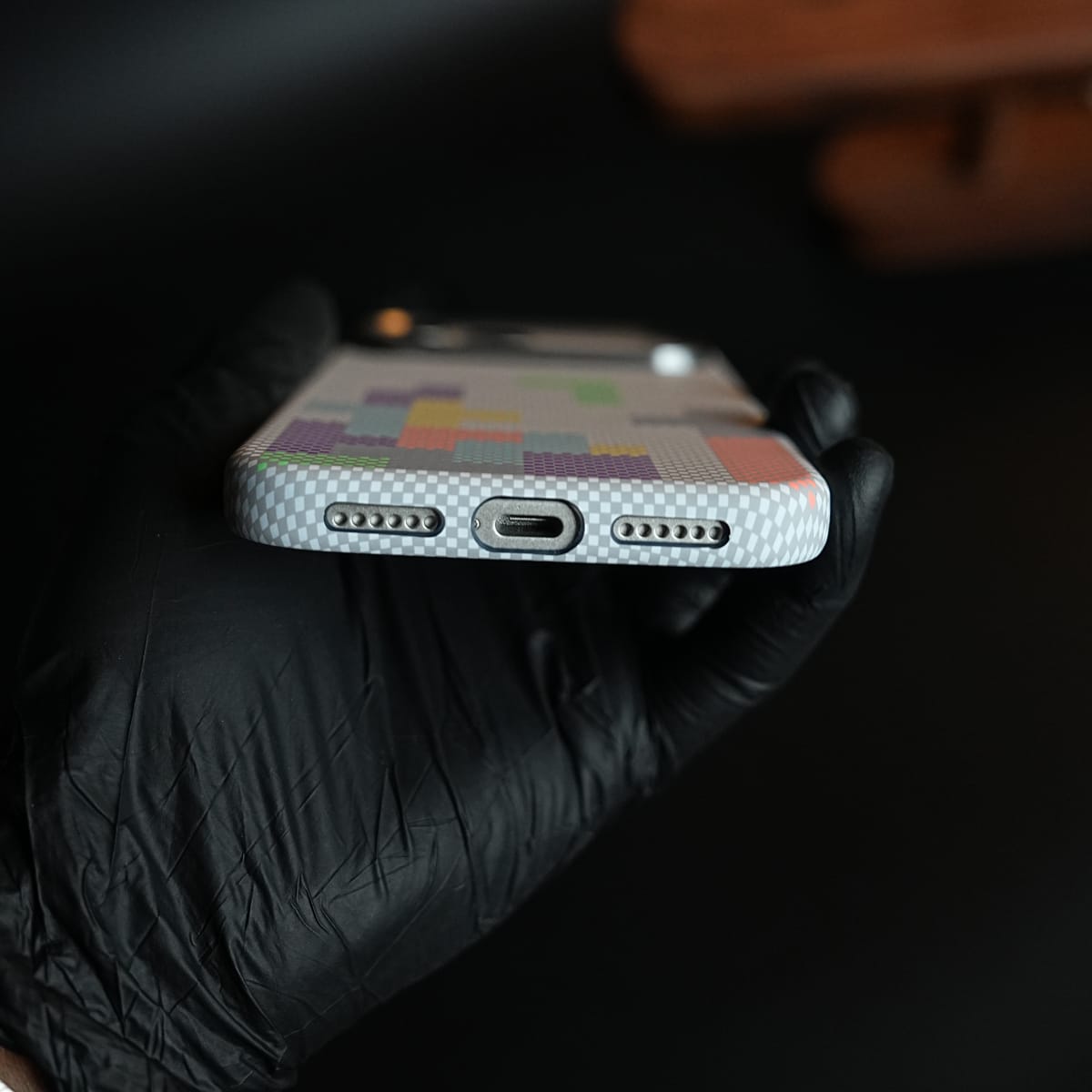 Aramid Design Hard Pc Case for iPhone 17 Series | Magnetic Ring Cover | Brick Design