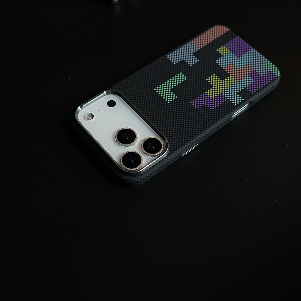 Aramid Design Hard Pc Case for iPhone 17 Series | Magnetic Ring Cover | Brick Design