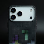 Aramid Design Hard Pc Case for iPhone 17 Series | Magnetic Ring Cover | Brick Design